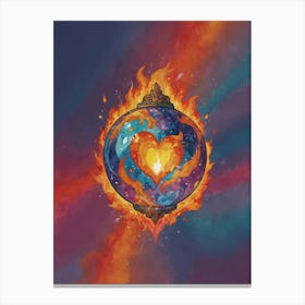 Heart Of Fire 62 Canvas Print