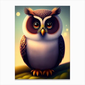 Cute 3d Owl Canvas Print