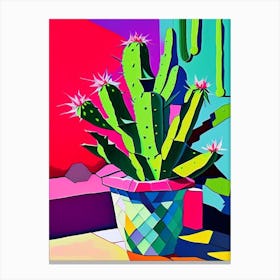 Christmas Cactus Modern Abstract Pop 1 Canvas Print