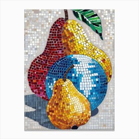 Mosaic Pear Painting Canvas Print