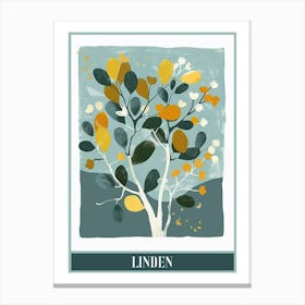 Linden Tree Flat Illustration 2 Poster Canvas Print