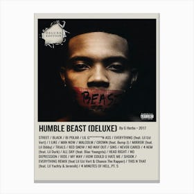 Humble Beast (Deluxe) By G Herbo 2017 Poster Canvas Print