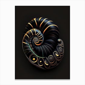 Snail With Black Background Patchwork Canvas Print