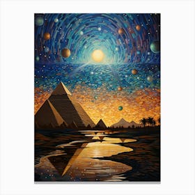 Egypt's Pyramids in the Skyline Canvas Print