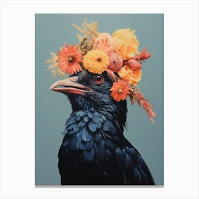 Bird With A Flower Crown Cowbird 2 Canvas Print