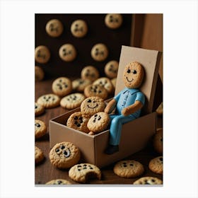 Cookie Man In A Box Canvas Print