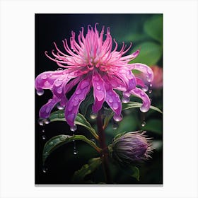 Bee Balm Wildflower In South Western Style (2) Canvas Print