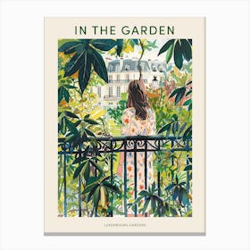 In The Garden Poster Luxembourg Gardens France 4 Canvas Print