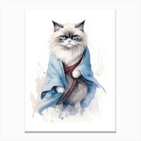 Ragdoll Cat As A Jedi 3 Canvas Print