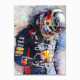 Max Verstappen Painting Racing Canvas Print