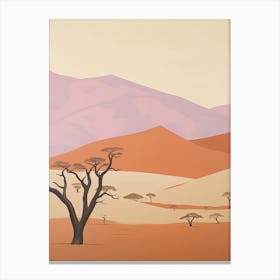 Namib Desert   Africa (Namibia), Contemporary Abstract Illustration 4 Canvas Print
