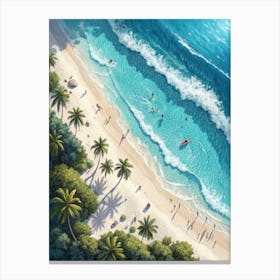 Beach Scene Canvas Print