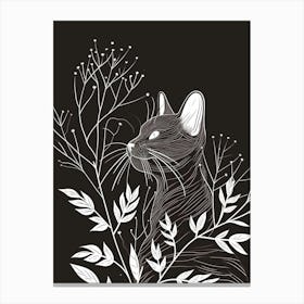 Bengal Cat Minimalist Illustration 2 Canvas Print