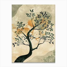 Banyan Tree Minimal Japandi Illustration 2 Canvas Print
