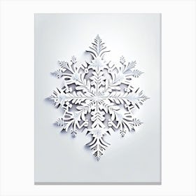 Cold, Snowflakes, Marker Art 2 Canvas Print