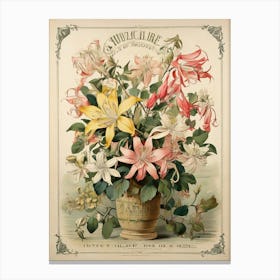 Spring Floral French Poster Honeysuckle Art Print Canvas Print