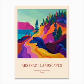 Colourful Abstract Pribaikalsky National Park Siberia 3 Poster Canvas Print