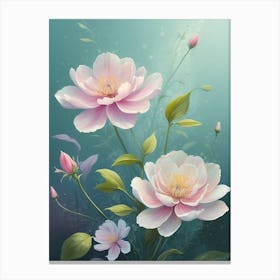 Peony Flowers 1 Canvas Print