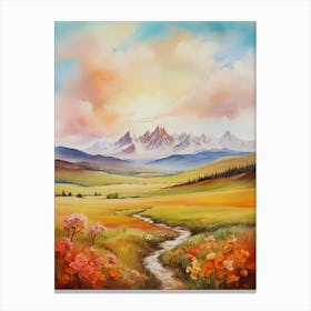 Landscape With Mountains 1 Canvas Print