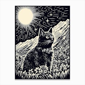 Stellar Purrlarity, Psychedelic Cats series Canvas Print