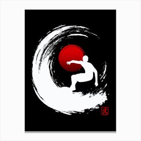 Enso Surf Japanese white Canvas Print