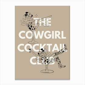 The Cowgirl Cocktail Club Canvas Print