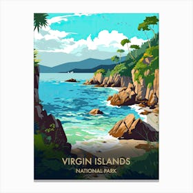 Virgin Islands National Park Travel Poster Illustration Style 2 Canvas Print