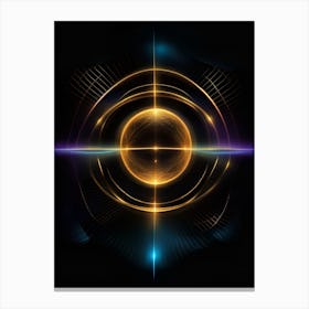 Abstract Golden Circle Canvas Print