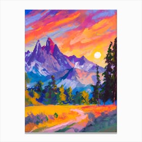 Sunset In The Mountains 5 Canvas Print