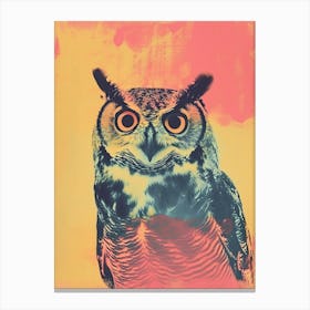 Retro Pop Art Owl 1 Canvas Print