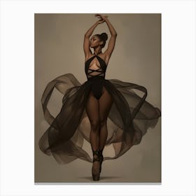 Black Ballerina 1 Canvas Print