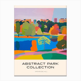 Abstract Park Collection Poster Primrose Hill London 1 Canvas Print