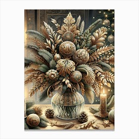 Enchanting Winter Floral Canvas Print