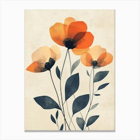 Orange Poppies 6 Canvas Print