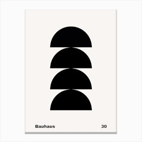 Geometric Bauhaus Poster B&W 30 Canvas Print