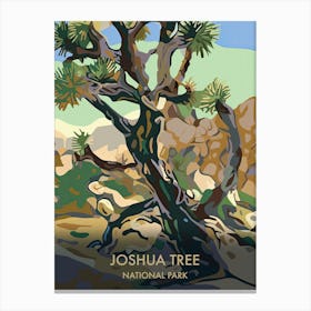 Joshua Tree National Park Travel Poster Matisse Style 1 Canvas Print