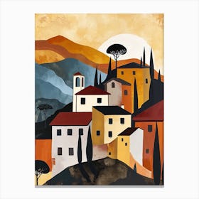 Sicilian Serenity: Tranquil Homes in Catania, Italy Canvas Print