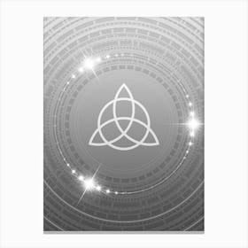 Geometric Glyph in White and Silver with Sparkle Array n.0011 Canvas Print