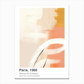 World Tour Exhibition, Abstract Art, Paris, 1960 4 Canvas Print
