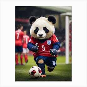 Panda in england kit 9 Canvas Print