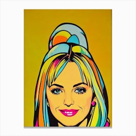 Anna Faris Colourful Pop Movies Art Movies Canvas Print