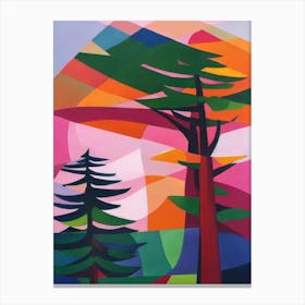 Balsam Fir Tree Cubist Canvas Print