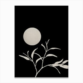 Moon & Leaf Canvas Print