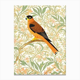 Falcon 2 William Morris Style Bird Canvas Print