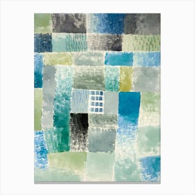 First House In A Settlement, Paul Klee Abstract Bauhaus Canvas Print