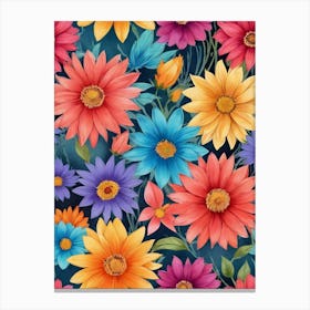 Colorful Flowers Canvas Print