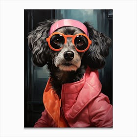 Poodle In Sunglasses Canvas Print