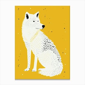 Yellow Arctic Wolf 1 Canvas Print