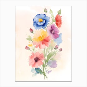 Watercolor Flowers 3 Canvas Print