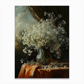 Baroque Floral Still Life Gypsophila 5 Canvas Print